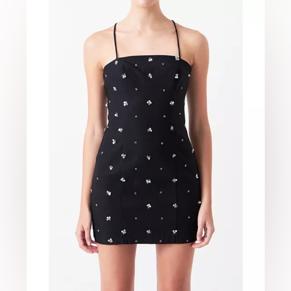 ENDLESS ROSE
Women's Sequins Floral Embroidery Mini Dress - Picture 2 of 4